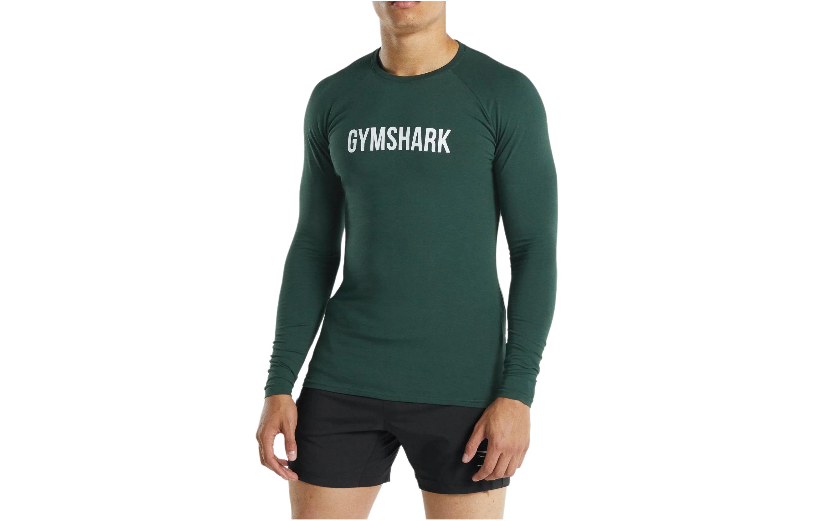 

GYMSHARK Футболка мужская темно-зеленая