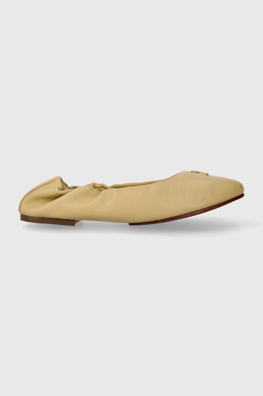 Кожаные балетки TH ELEVATED ELASTIC BALLERINA Tommy Hilfiger, бежевый