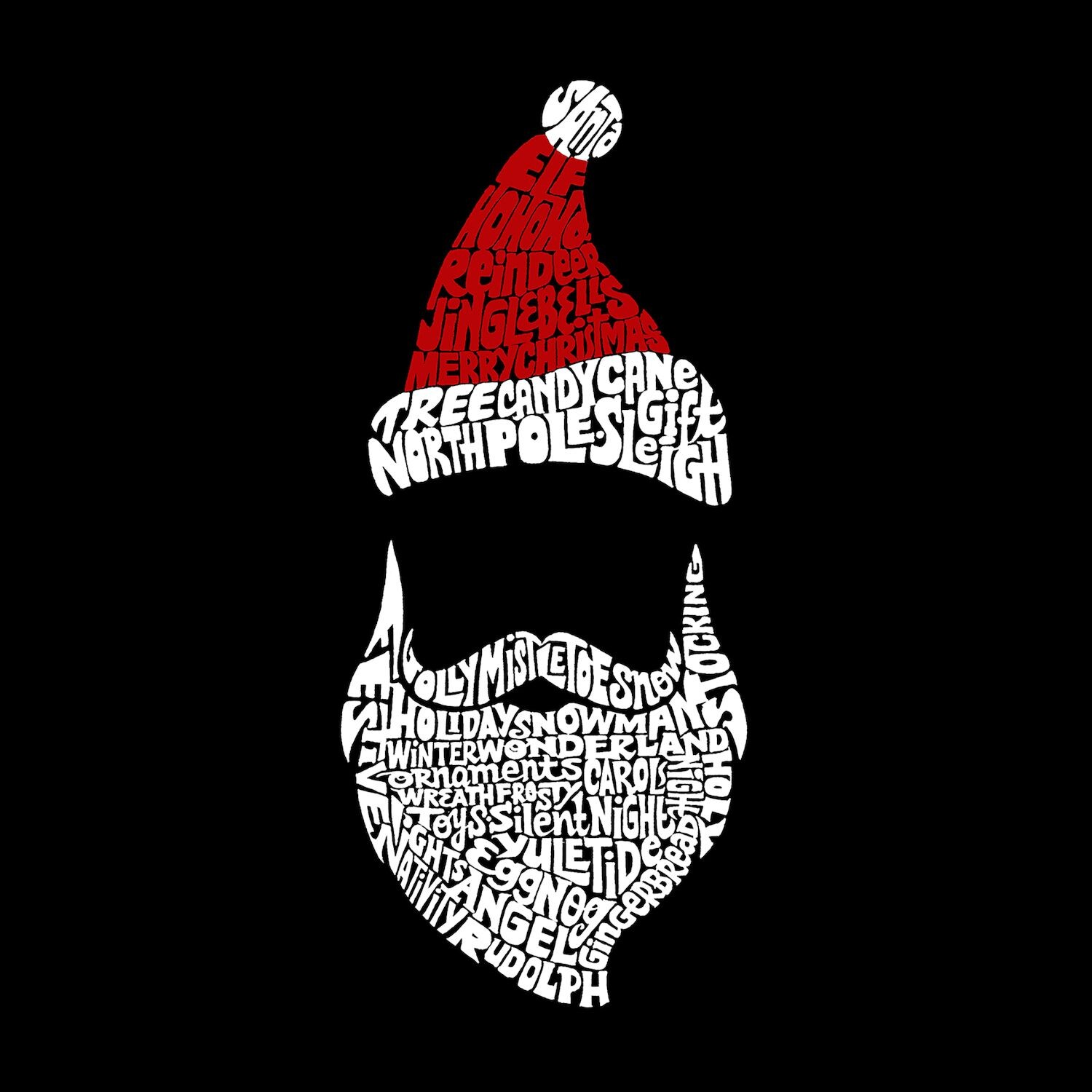 

Санта-Клаус — мужская футболка премиум-класса Word Art LA Pop Art