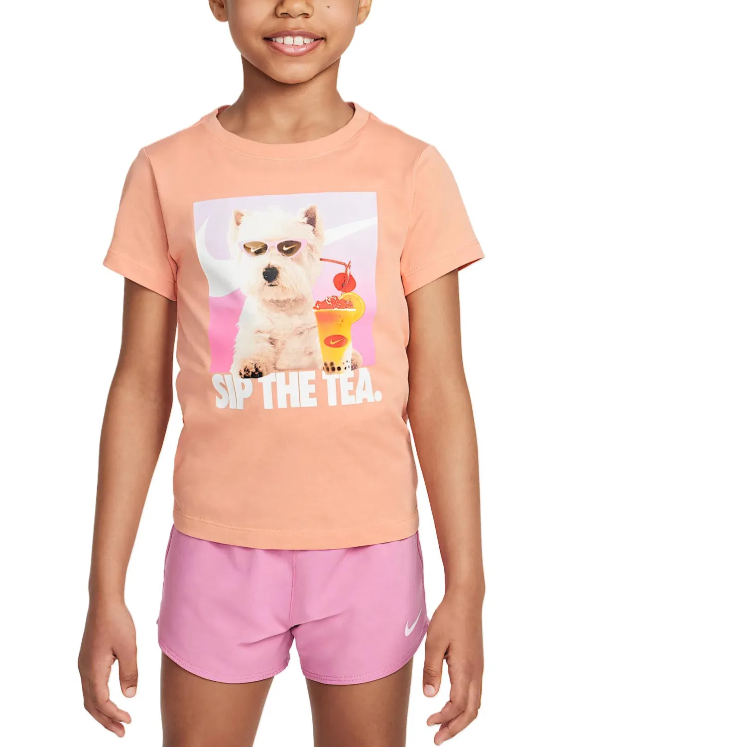 Футболка Apricot Yellow Pink для детей 3-7 лет Nike