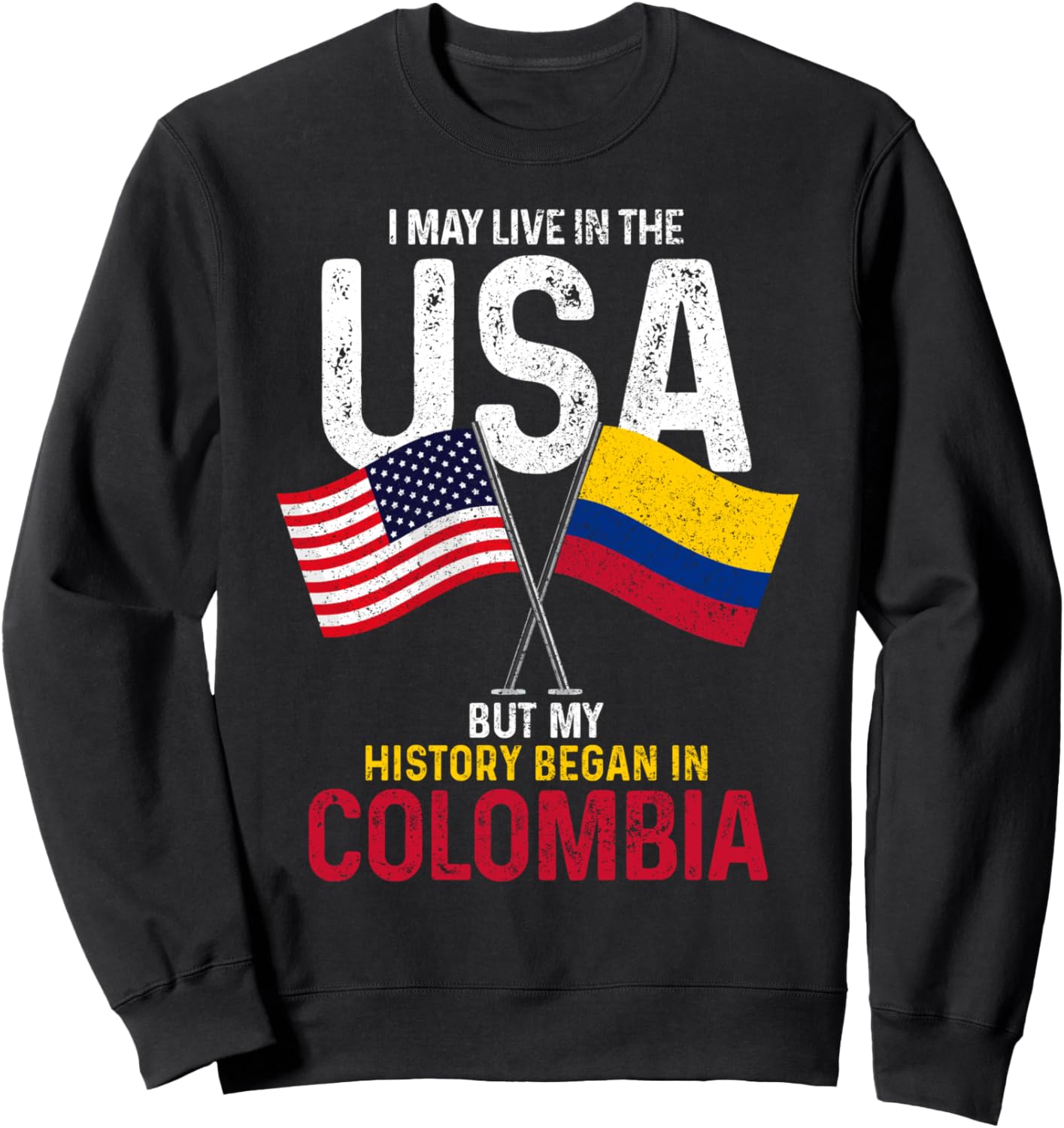

Толстовка с надписью «Колумбийские американцы. Моя история началась с Колумбийской гордости» We Love Colombia - Colombian American Gifts, черный