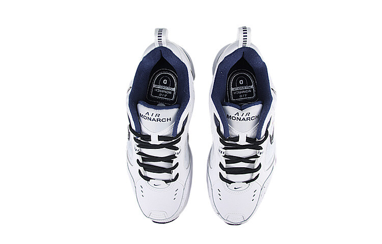 Кроссовки Nike Air Monarch 4 Chunky Sneakers Unisex Low-Top Black White Blue — фото 4