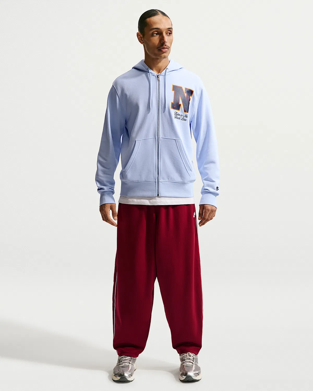 Мужская флисовая кофта на молнии Nike Sportswear Club, Hydrogen Blue/Obsidian — фото 4