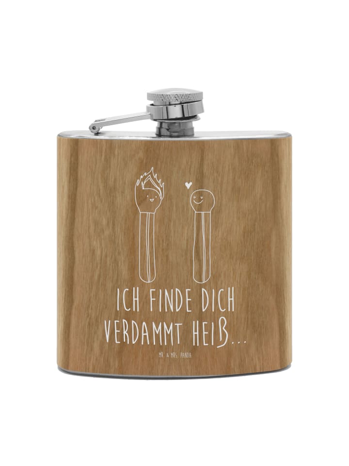 

Mr. & Mrs. Panda Фляжка спичек с надписью коричневого цвета