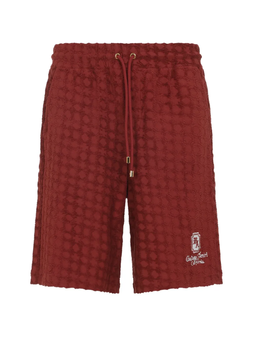 

Фактурные шорты на завязках Amiri, красный