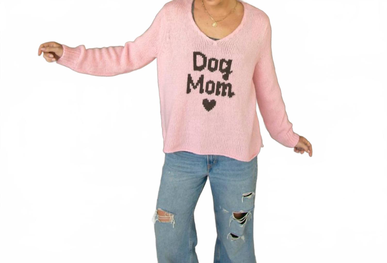 

Свитер с круглым вырезом для мамы собаки в розовом цвете Wooden Ships