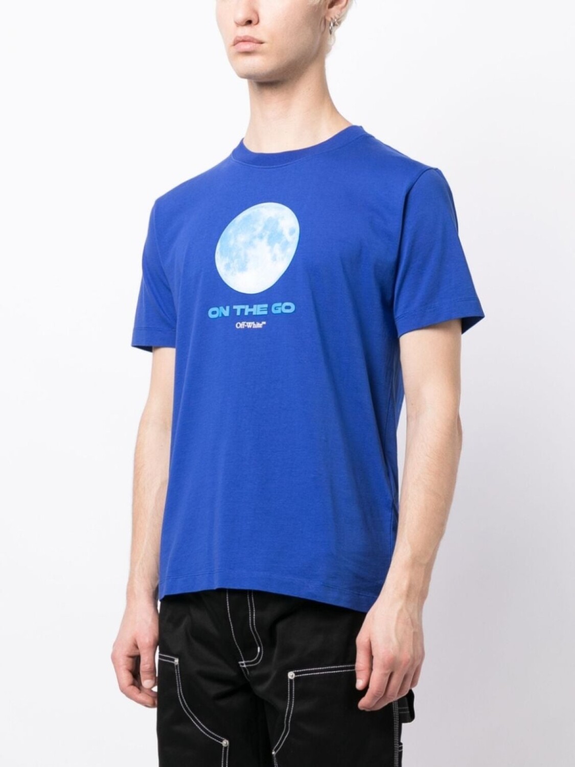 Off-White футболка On The Go Moon, синий — фото 4