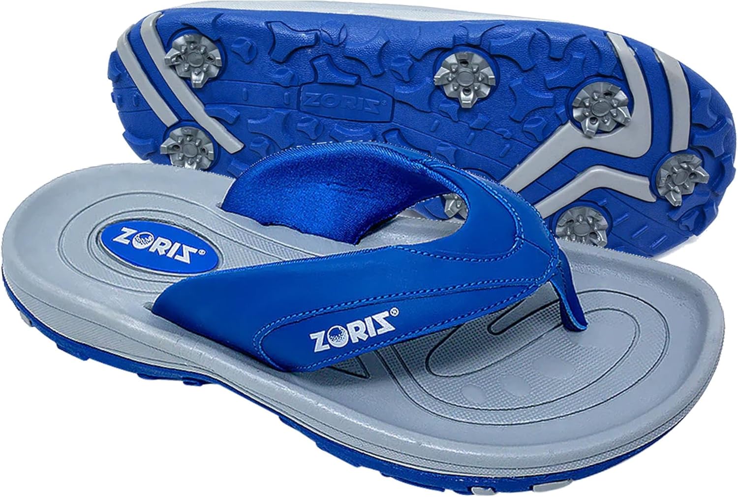 

Гольф-сандалии ZORIZ для женщин и мужчин, гольф-шлепанцы с мягкими съемными шипами, обувь для гольфа с более глубоким углублением для пятки и высокими боковыми стенками для надежного комфорта, синий