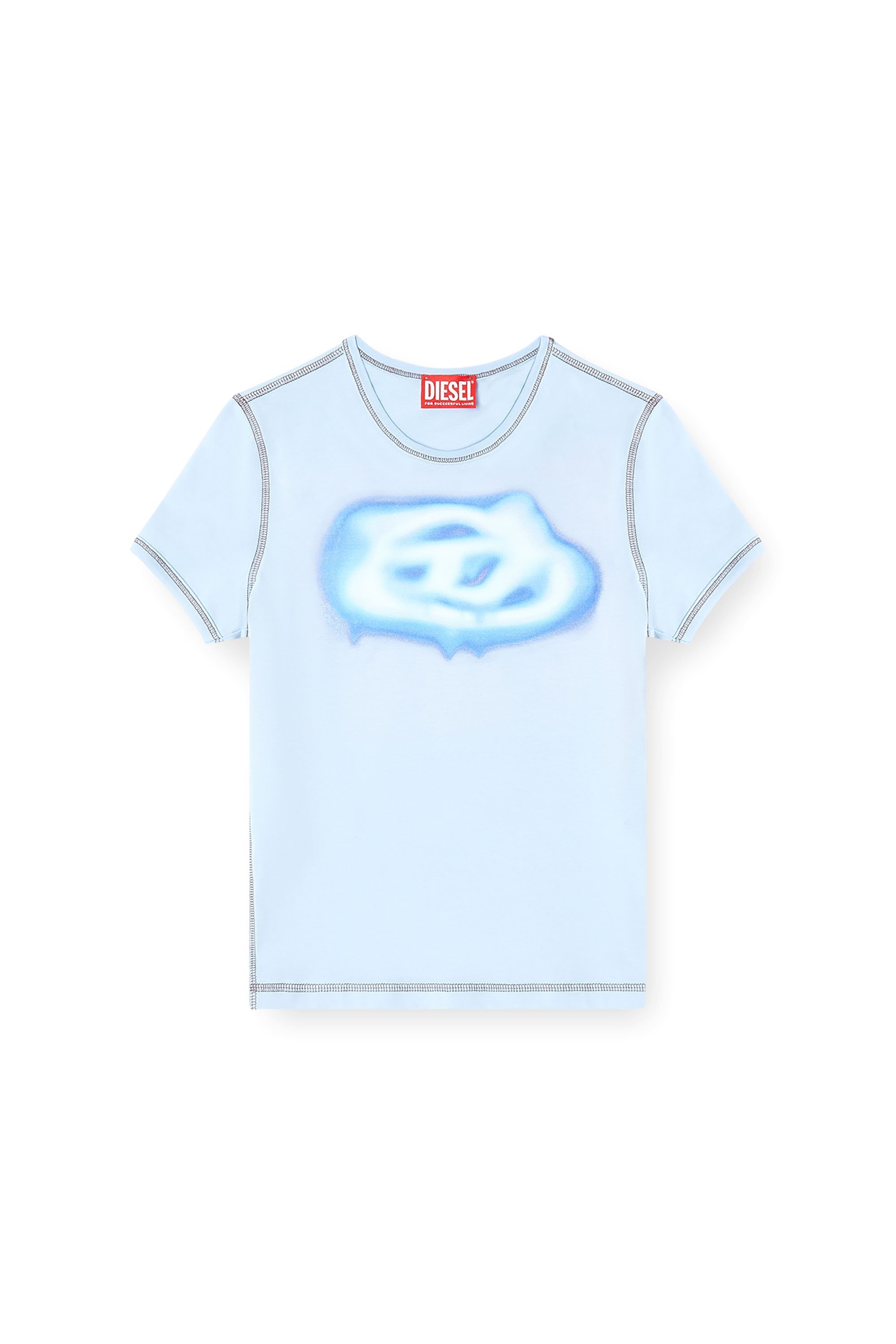 Женская футболка T-UNCUTIES-LONG-S3 Diesel, Light blue