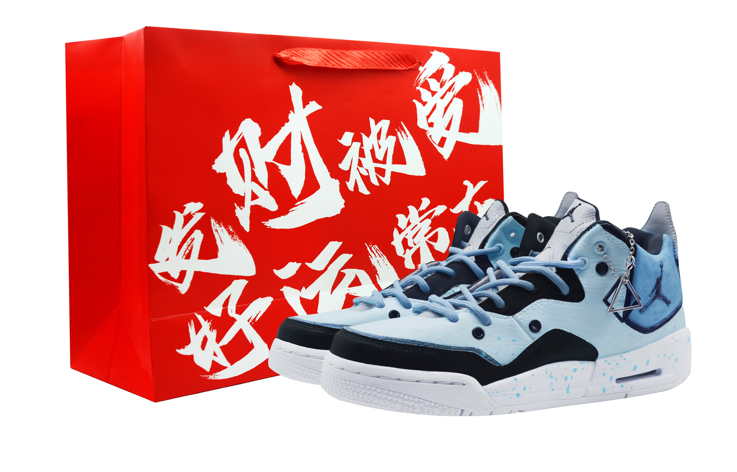 

Courtside 23 Chubby Little Craftsman mid top детские баскетбольные кроссовки black blue unisex Jordan, синий