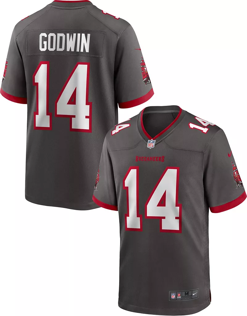

Мужская футболка Nike Tampa Bay Buccaneers Chris Godwin #14 Pewter Game