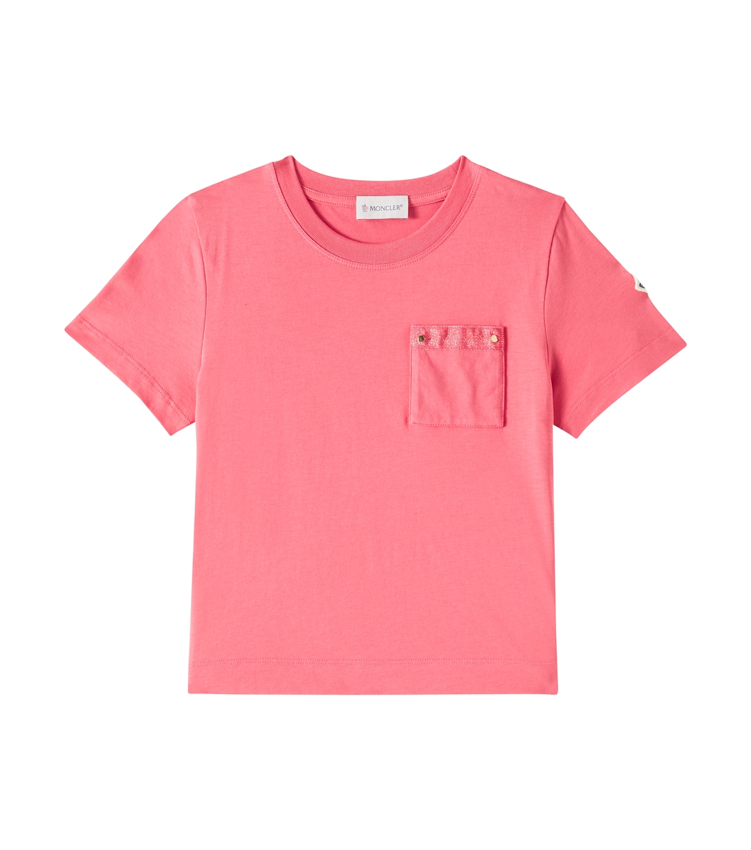 

Хлопковая футболка из джерси Moncler Enfant, красный