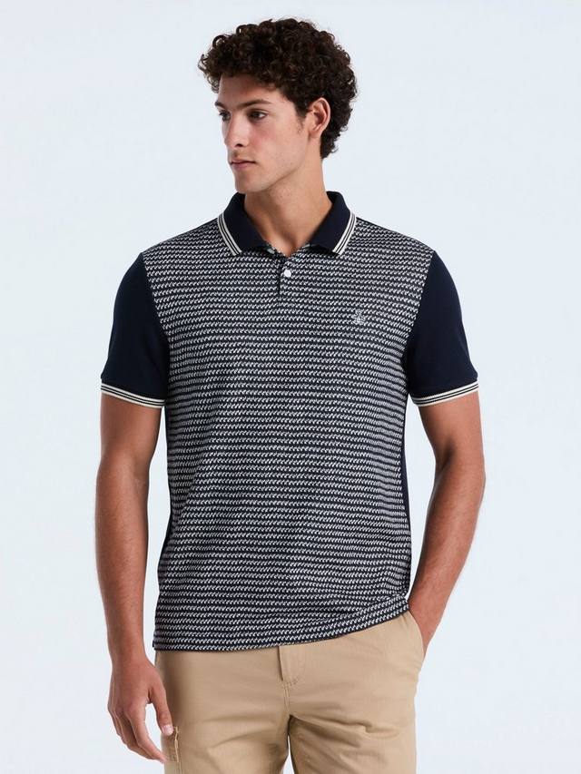 

Хлопковая поло с жаккардовым принтом и коротким рукавом Original Penguin