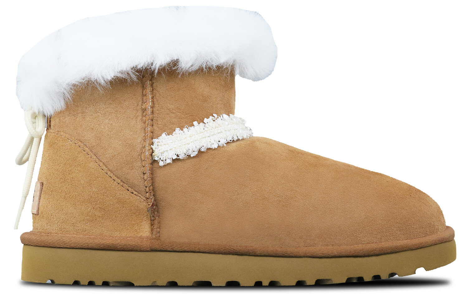 

Классические блестящие мини-сапоги для снега женские каштановые Ugg