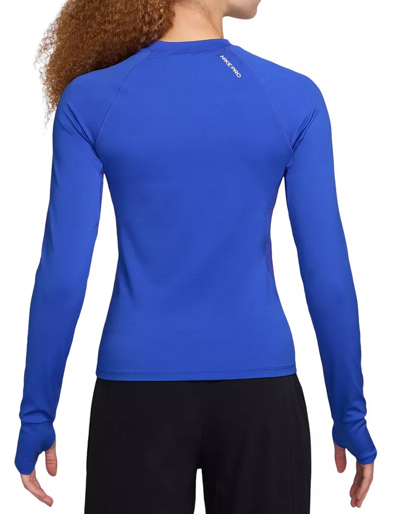 Женская футболка с длинными рукавами Nike Pro Dri-FIT, цвет Hyper Royal — фото 2