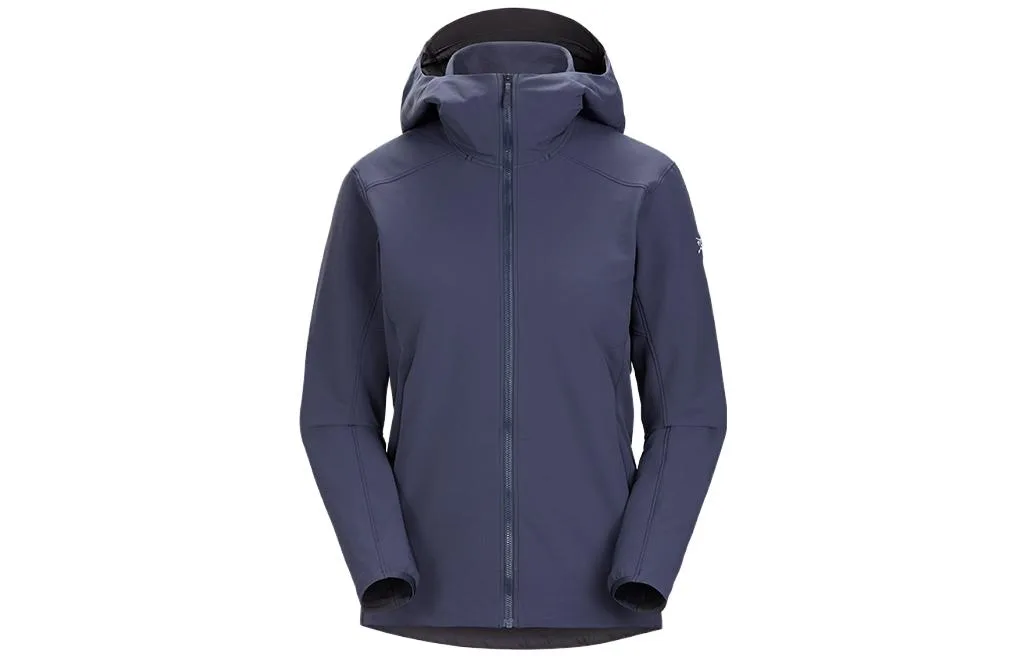 Куртка GAMMA женская с капюшоном, мягкая мембранная Arcteryx, Black Sapphire/Black Sapphire