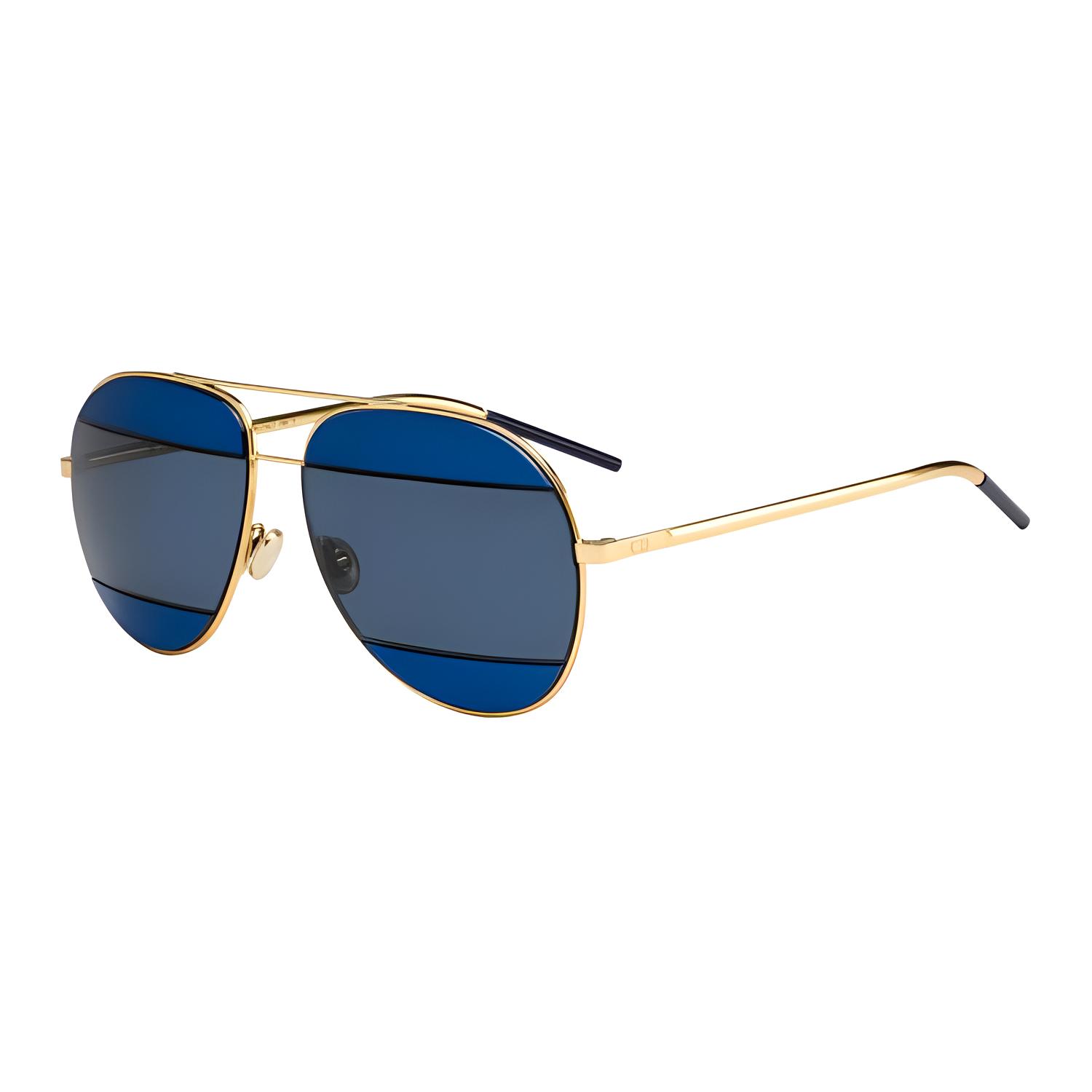 Авиаторские солнцезащитные очки Metal Unisex Gold DIOR