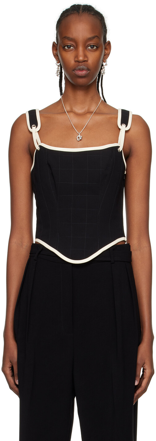

SSENSE Work Capsule - Черный топ Lottie Paris Georgia