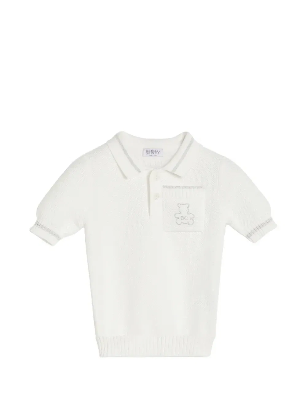 Рубашка поло Baby Bernie Brunello Cucinelli Kids, белый