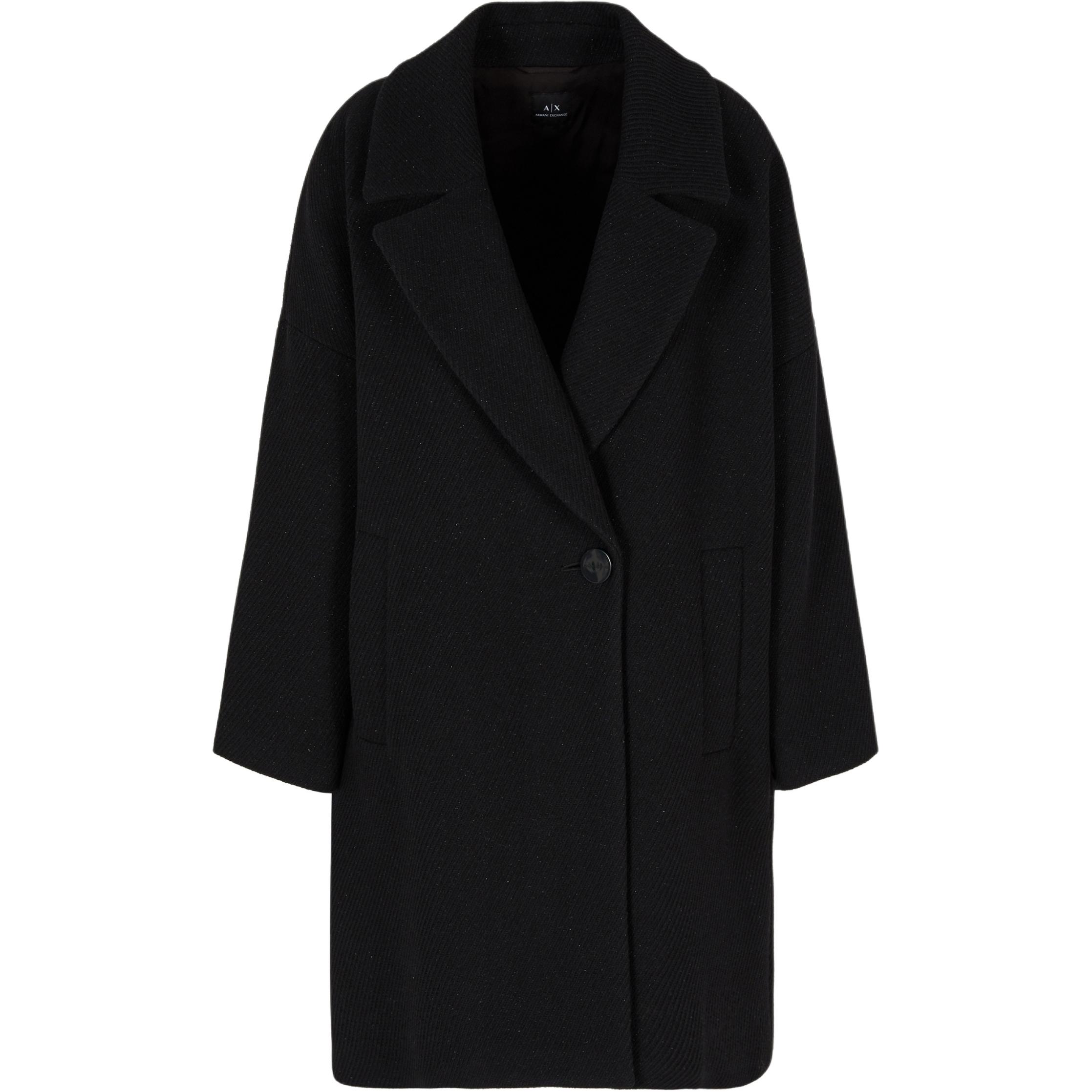 

Однобортное пальто ARMANI EXCHANGE, черный