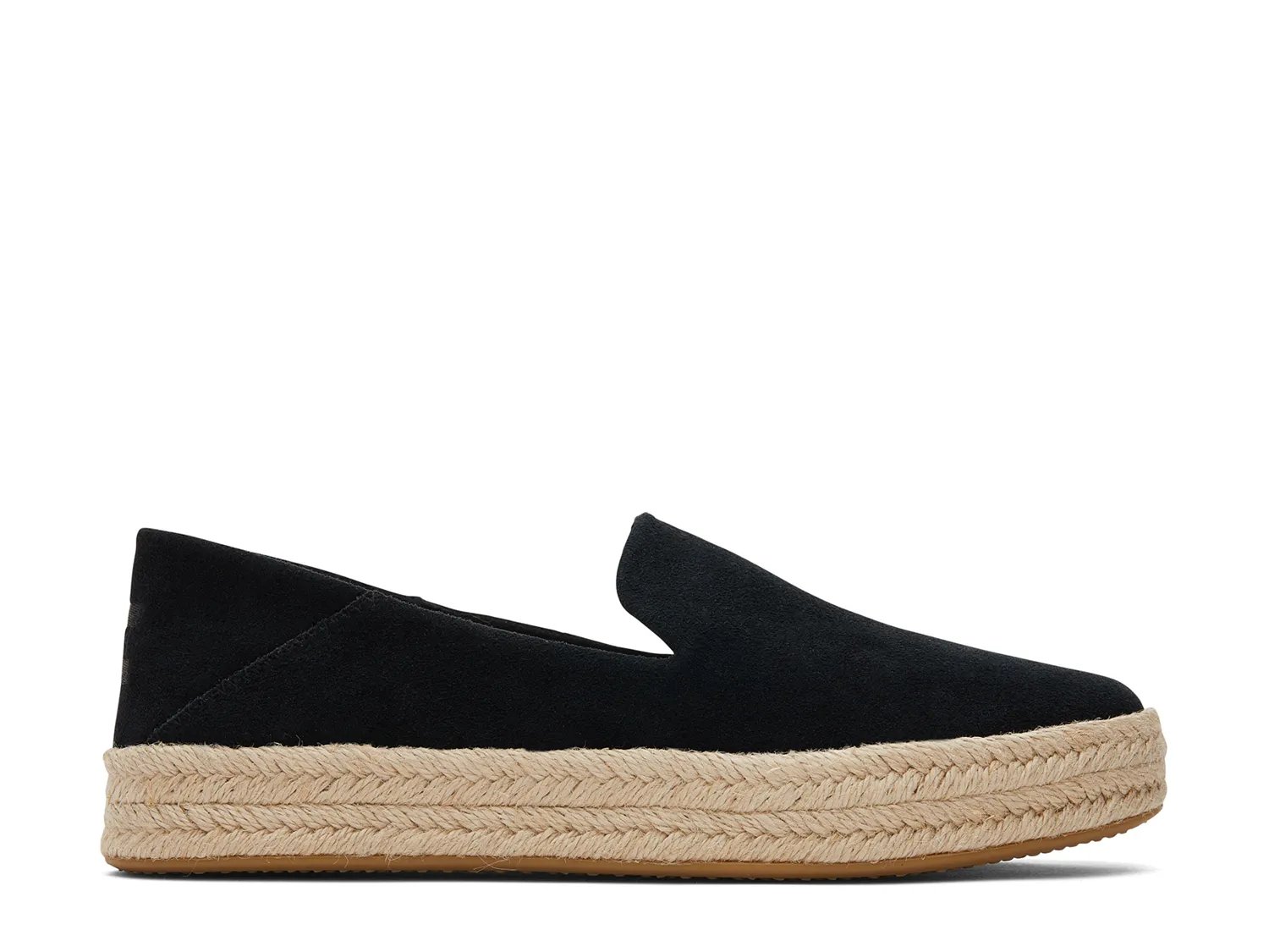 Слипоны TOMS Carolina Platform Espadrille Slip-On - Women's, черный — фото 4