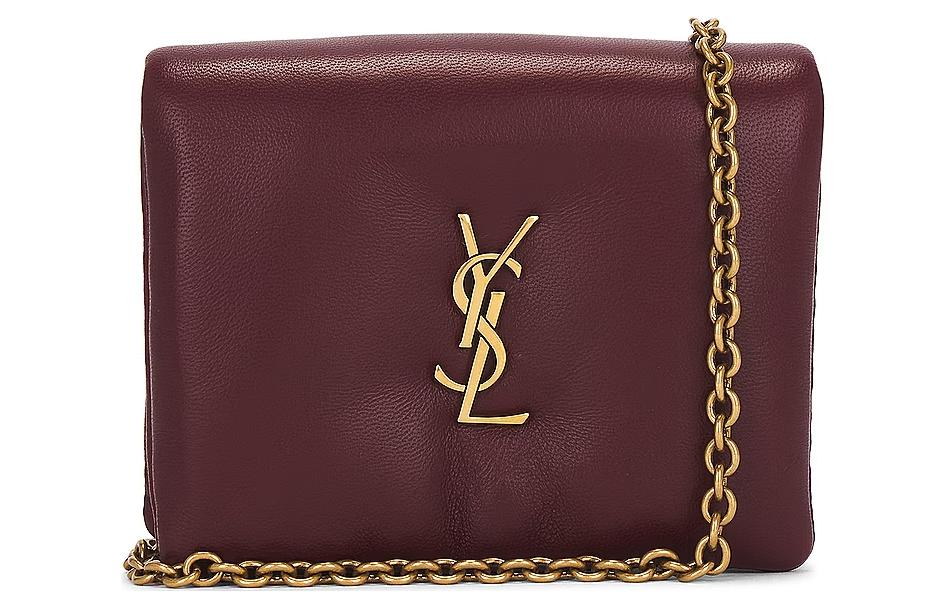 SAINT LAURENT Сумка через плечо из овчины, женская красная