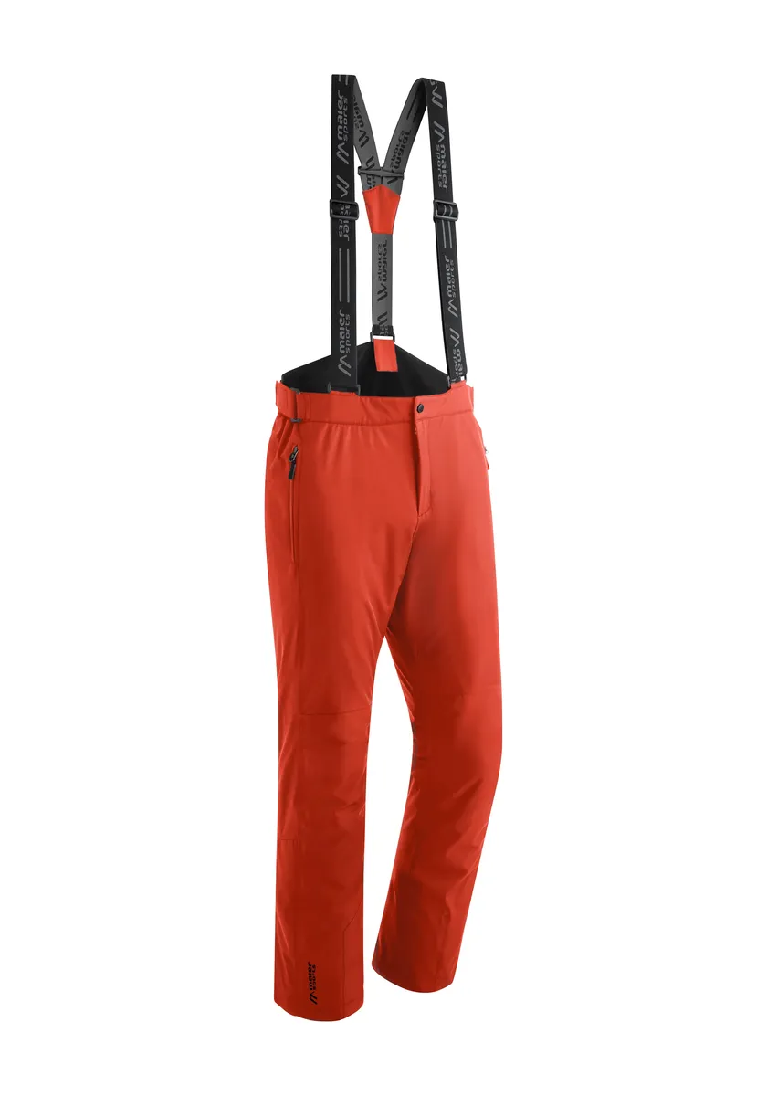 

Лыжные брюки Maier Sports "Joscha Slim", мужские зимние брюки с подтяжками, водонепроницаемые и ветрозащитные, красный