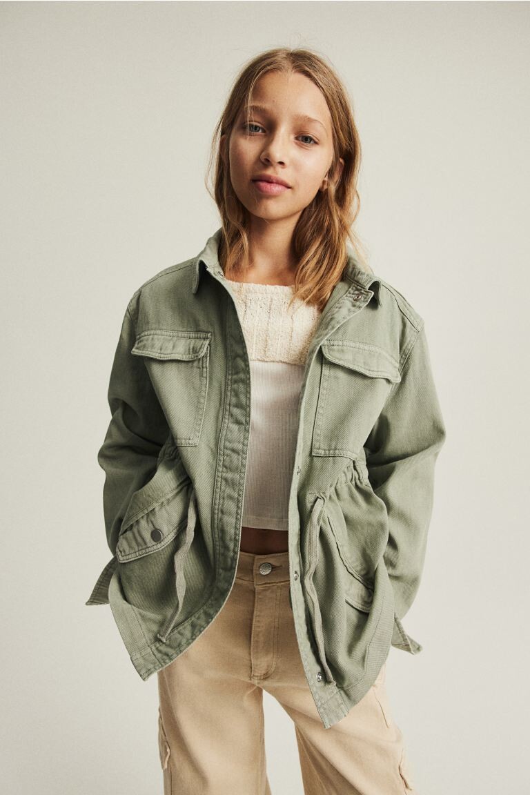 

Рубашка на шнурке H&M, хаки