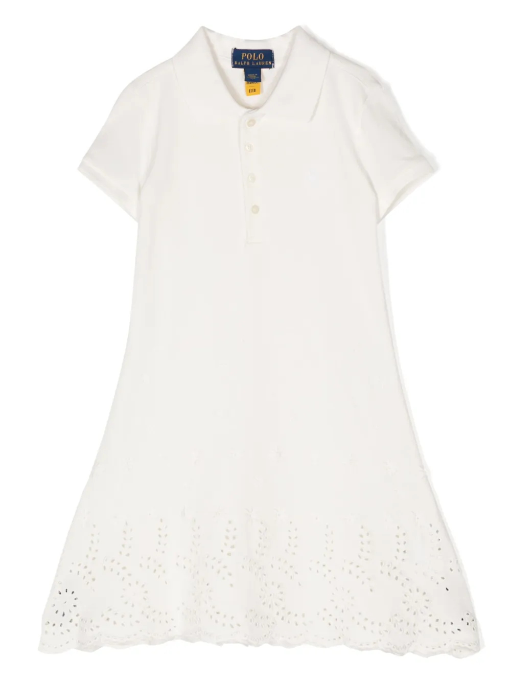 

Платье с воротником поло и люверсами POLO RALPH LAUREN KIDS, белый