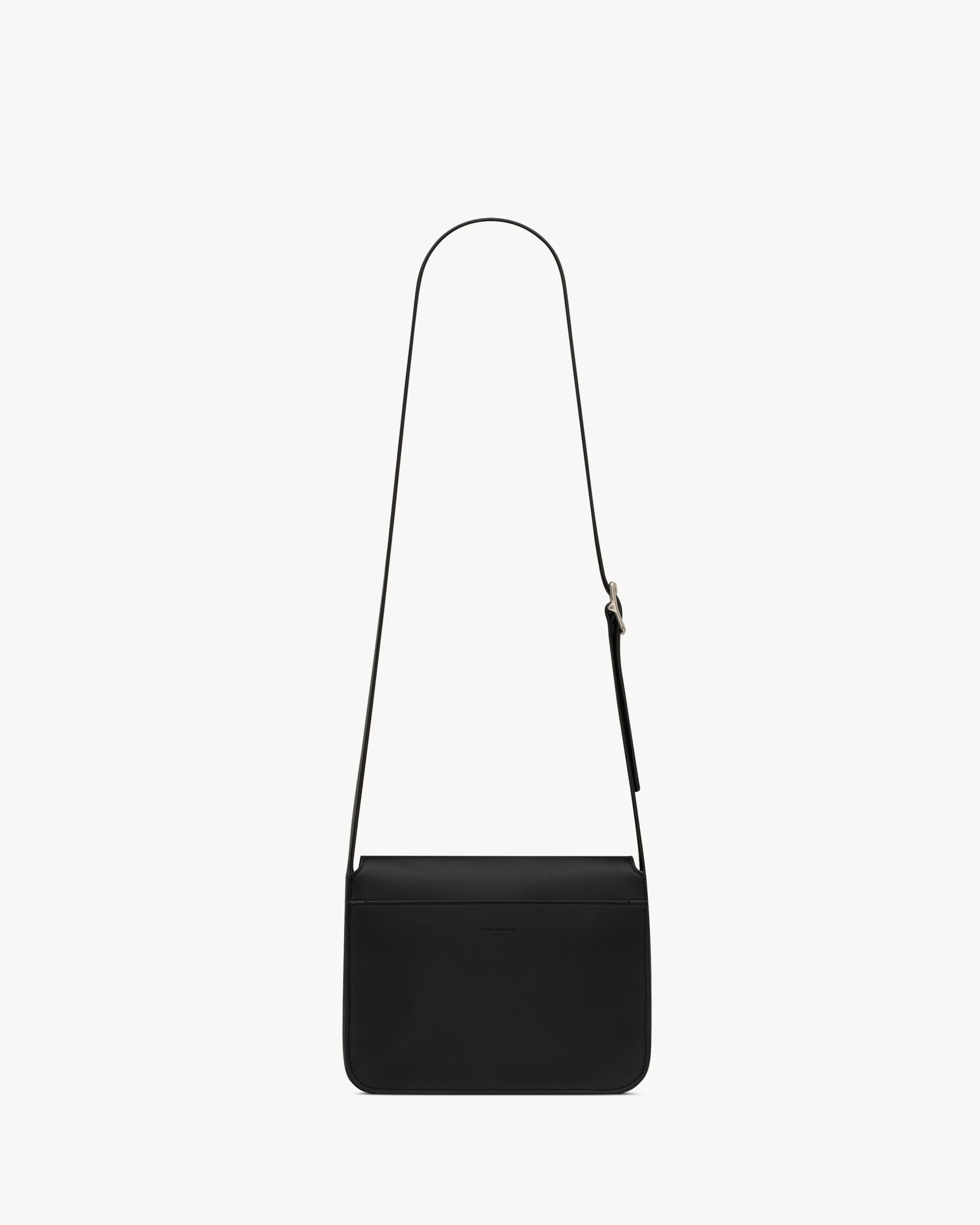 Маленькая сумка-сэтчел SAINT LAURENT из гладкой кожи, черный — фото 2