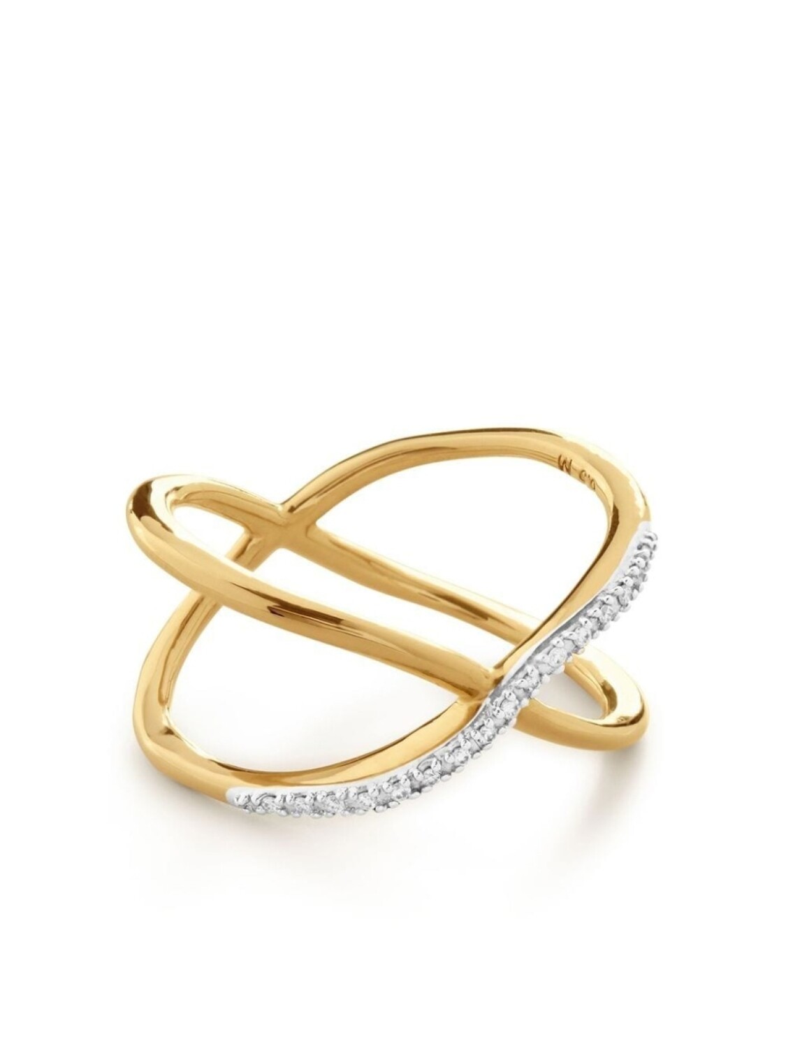 

Кольцо Riva Diamond Kiss Monica Vinader, золотой
