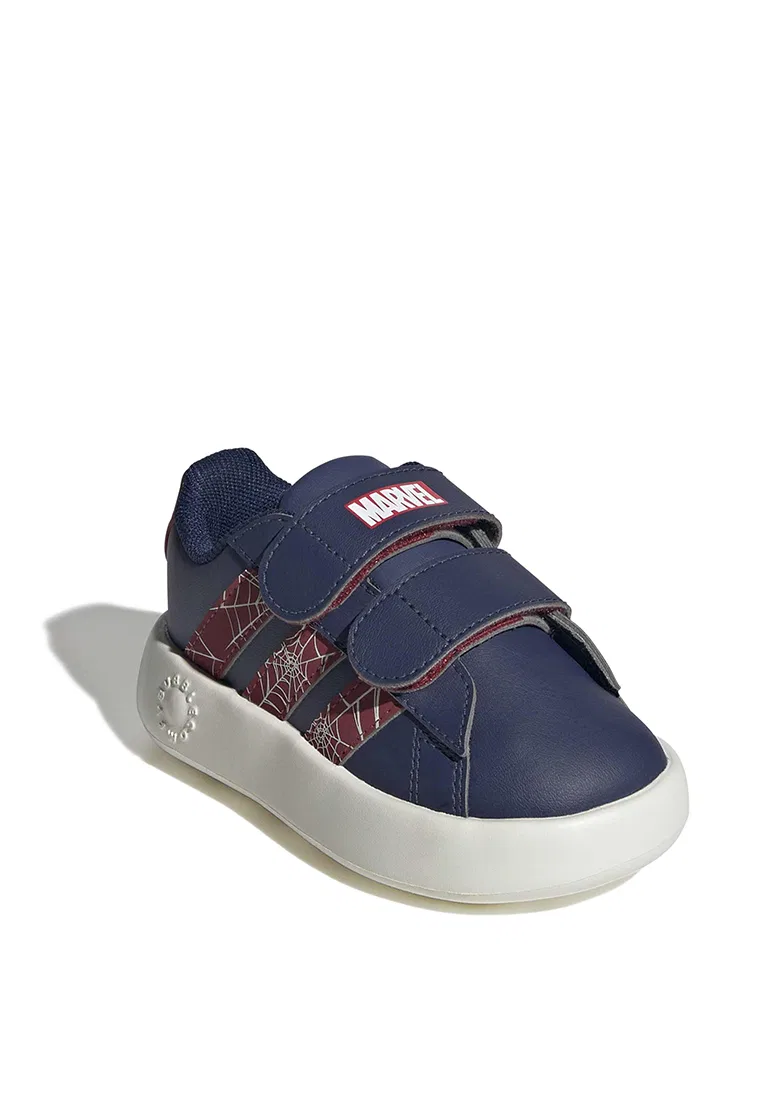 Кроссовки, коллаборация с Marvel Spider-Man, модель Grand Court, Adidas, белый/синий — фото 2