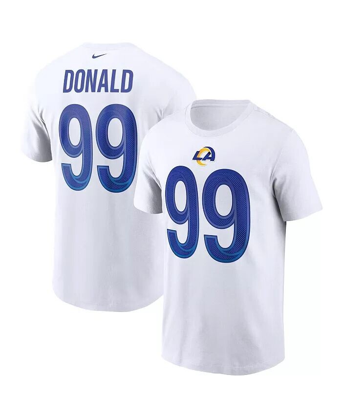 

Мужская белая футболка с именем и номером Los Angeles Rams Aaron Donald Nike