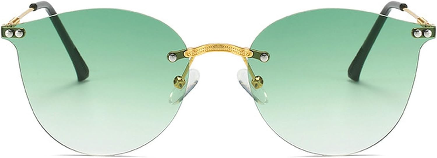 

Модные круглые солнцезащитные очки для женщин 2025 года, роскошные винтажные солнцезащитные очки с градиентным переходом для активного отдыха, стильные очки для путешествий mincl, Green
