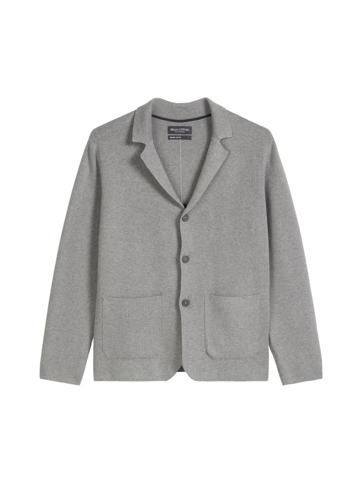 

Marc O'Polo Обычная вязаная куртка цвета «облачно-серый меланж»