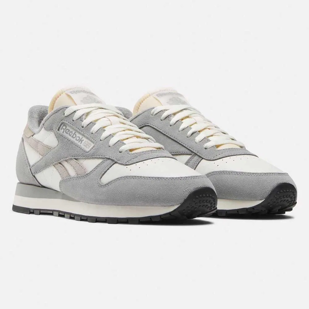 Кроссовки Reebok Unisex Kinder Classic из натуральной кожи, Chalk Grey 3 Moonstone — фото 3