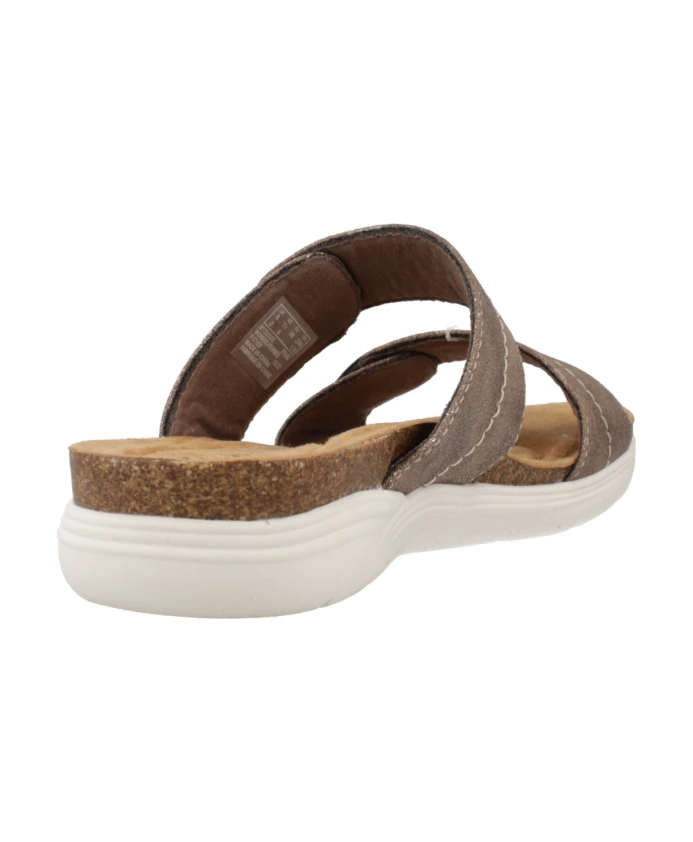 Стильные женские босоножки на плоской подошве. Clarks, серый — фото 3