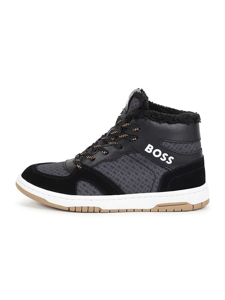 Hugo Boss Kids Кроссовки черного/темно-синего цвета — фото 3