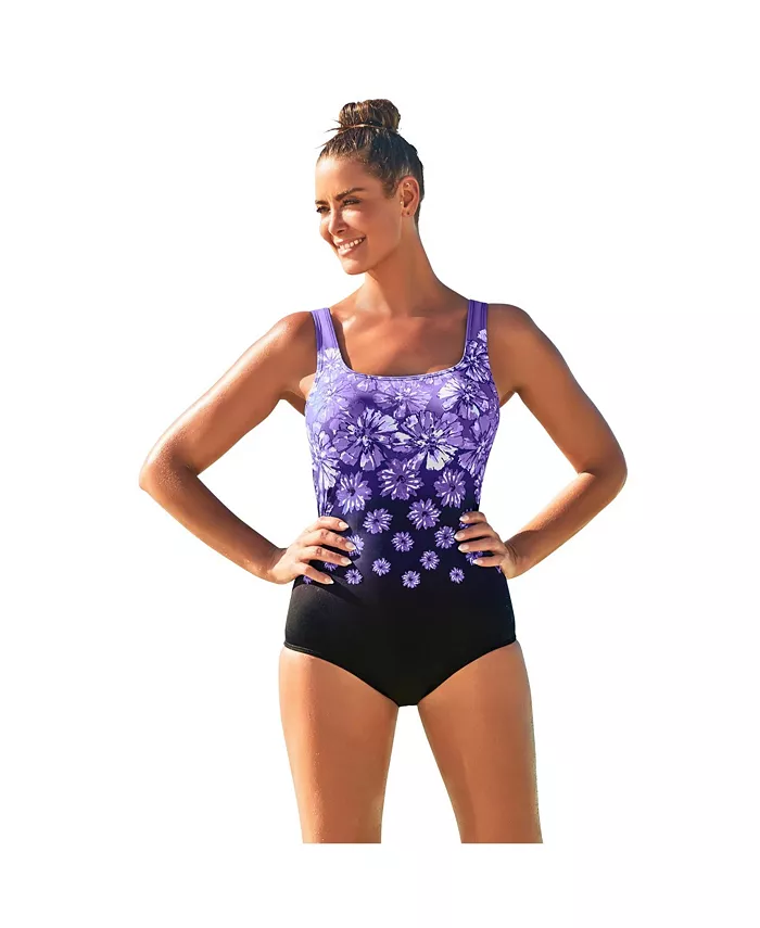 

Женский хлорстойкий слитный купальник Tank One Piece Swimsuit Swimsuits for All, фиолетовый