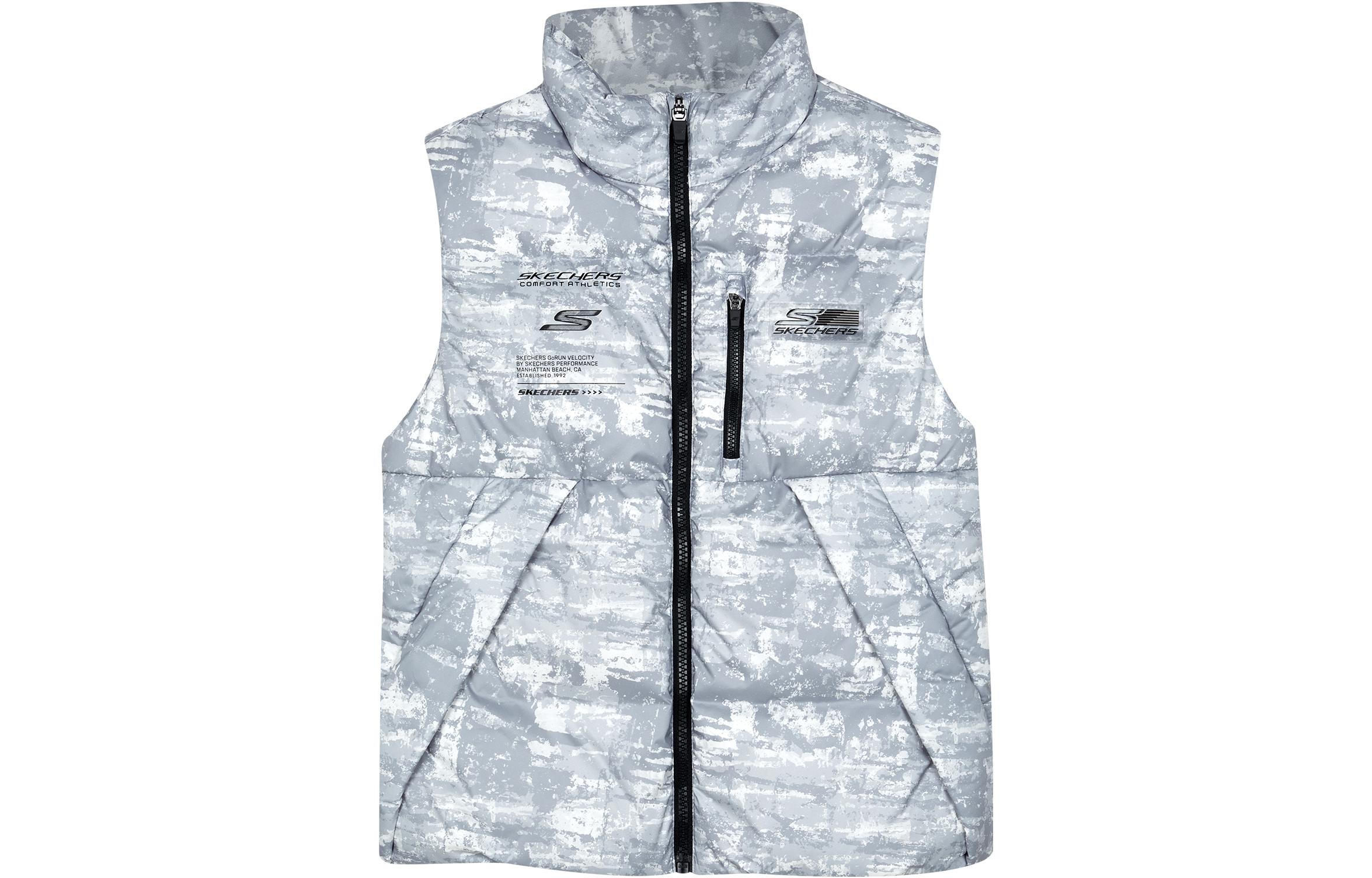 

Пуховик и с переплетенным принтом по всей поверхности для подростков Skechers, серый/белый