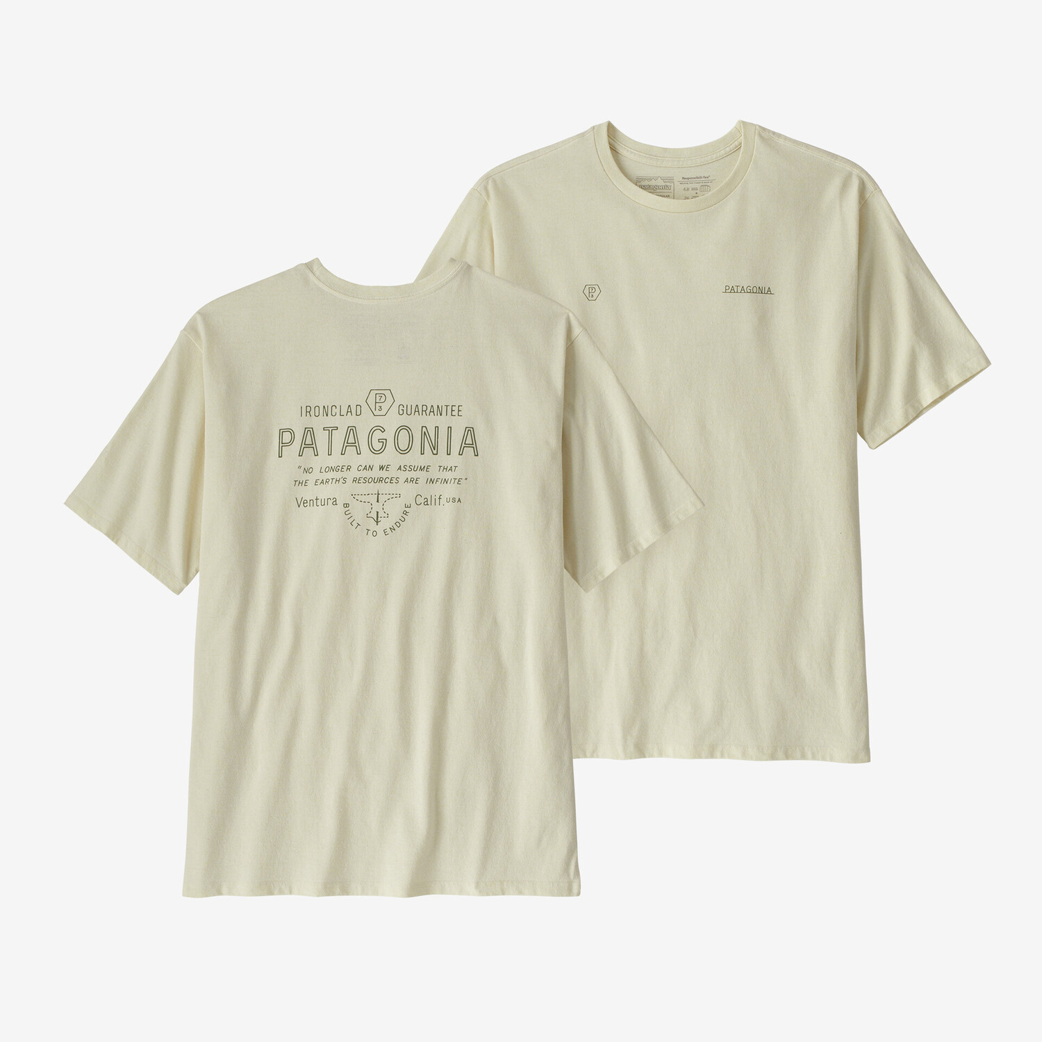 

Мужская футболка Forge Mark Responsibili Patagonia, белый