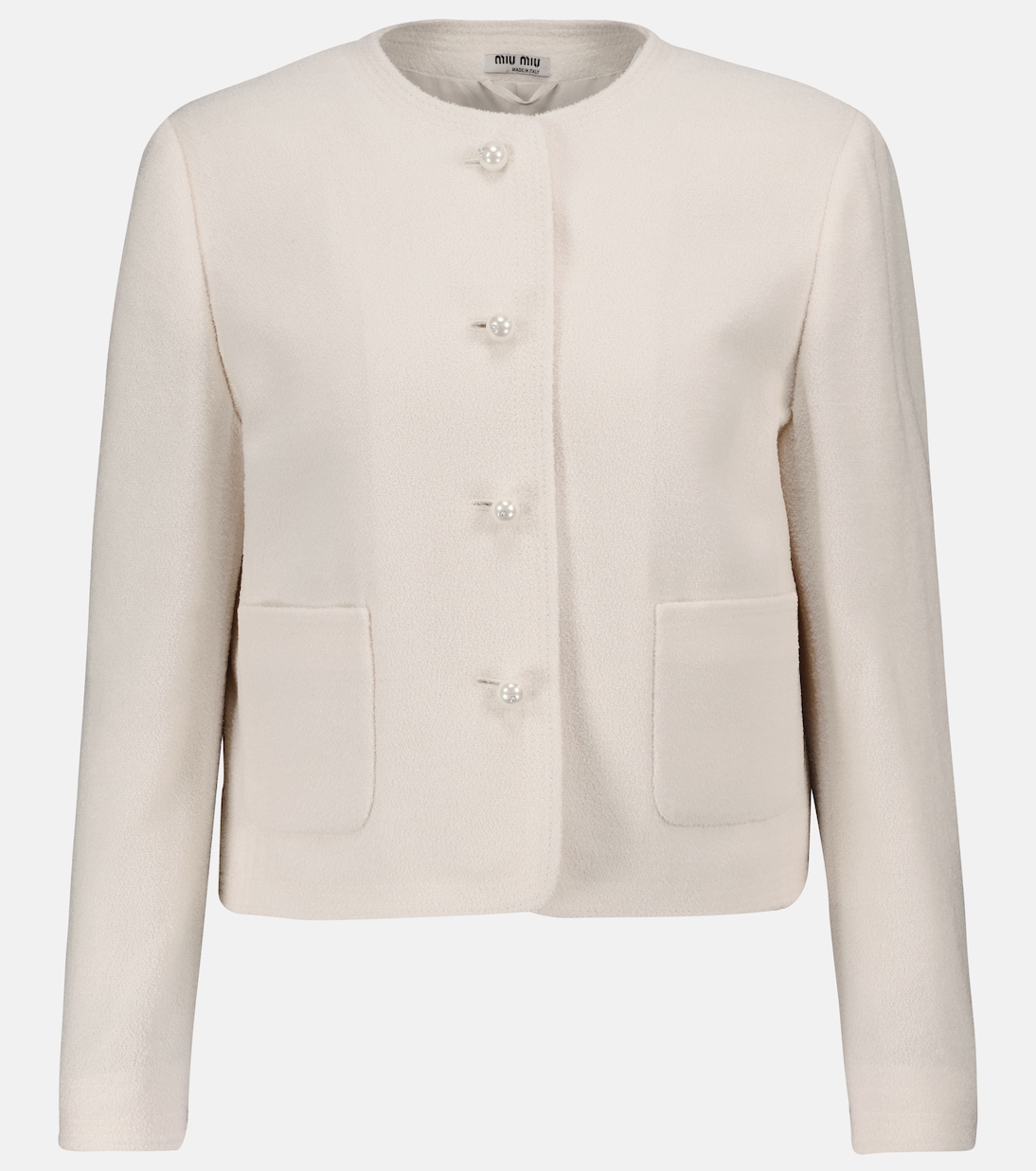 

Куртка из смесовой шерсти Miu Miu, Bianco
