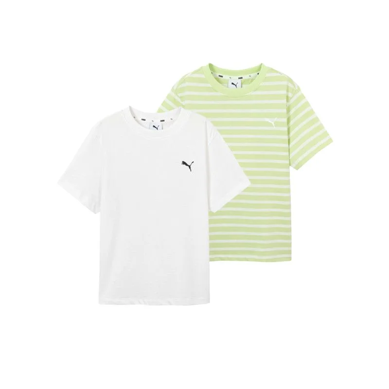 Футболка детская Crew Neck Thin PUMA, set of 2 (зеленый-белый shade 00314)