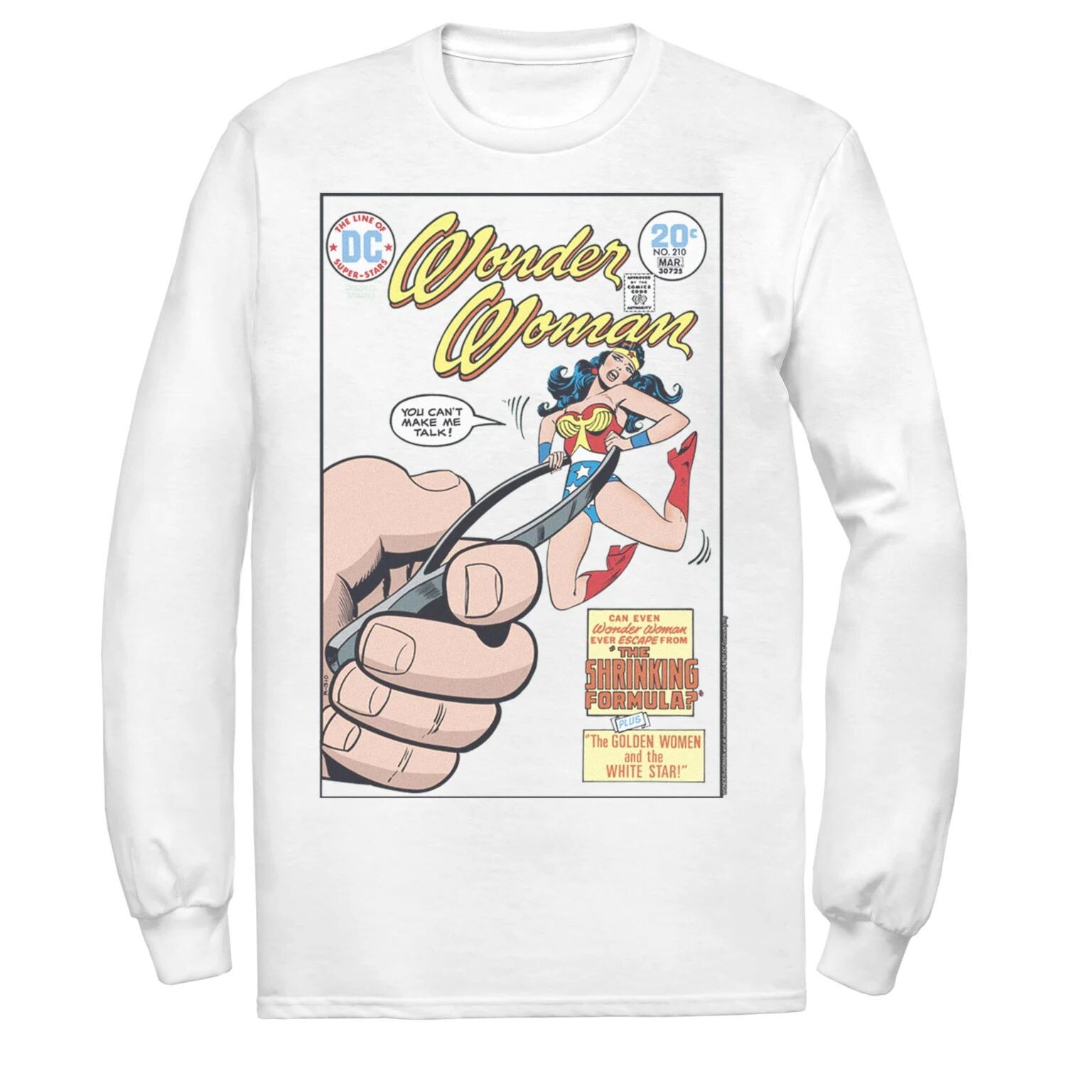 

Мужская футболка с обложкой комиксов DC Comics Wonder Woman Shrinking Woman Licensed Character