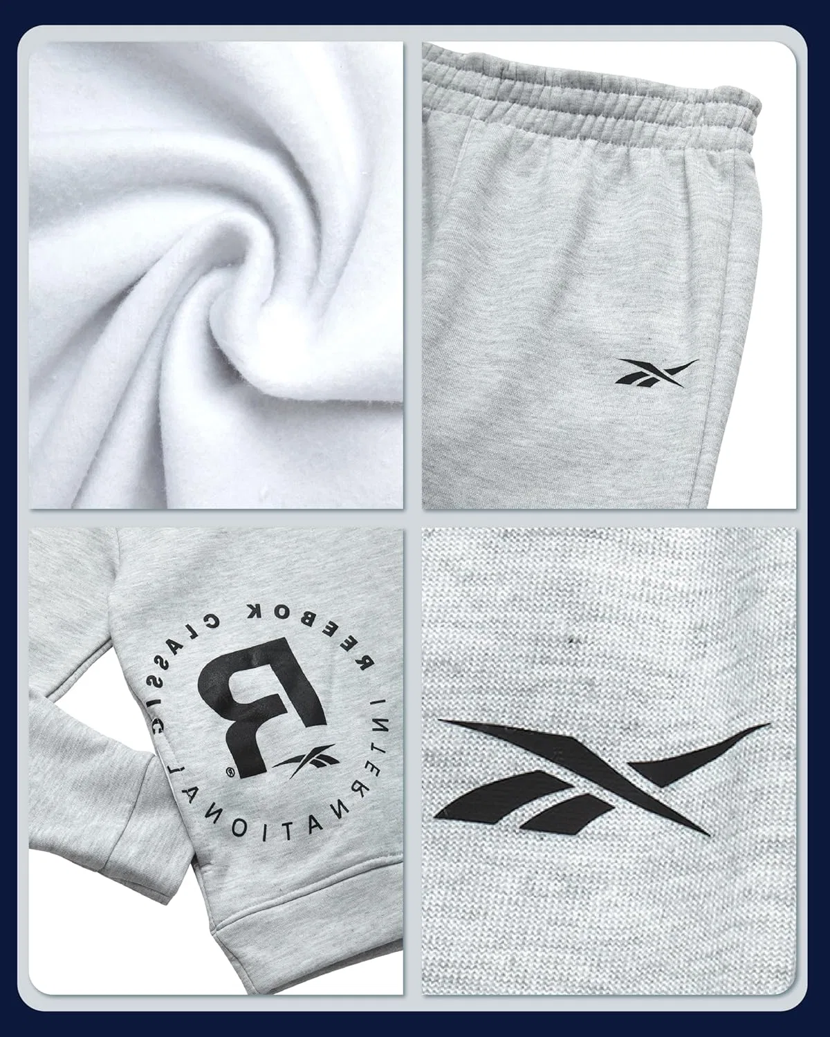 Спортивный костюм для мальчиков Reebok, 2 предмета, мягкий серый — фото 3