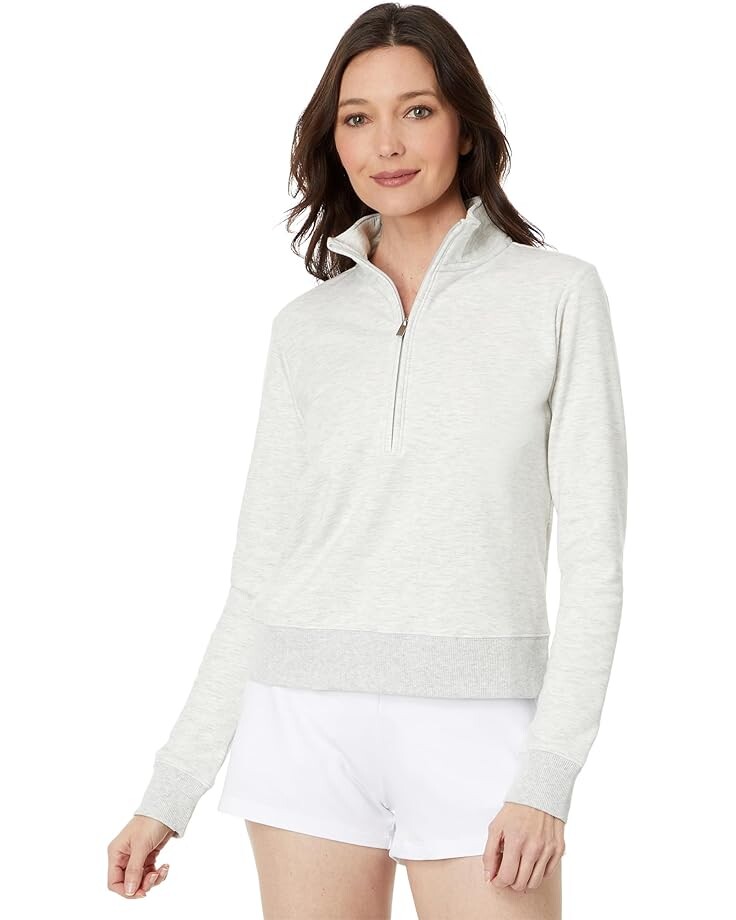 

Куртка TravisMathew Cloud 1/2 Zip, цвет Heather Light Grey