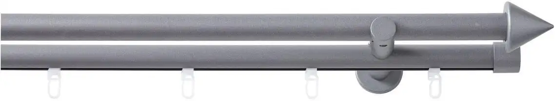 

Комбинированный карниз Good Life "Punta", 2 направляющие, фиксированный размер 320 см, Ø 20 мм, цвет anthrazit