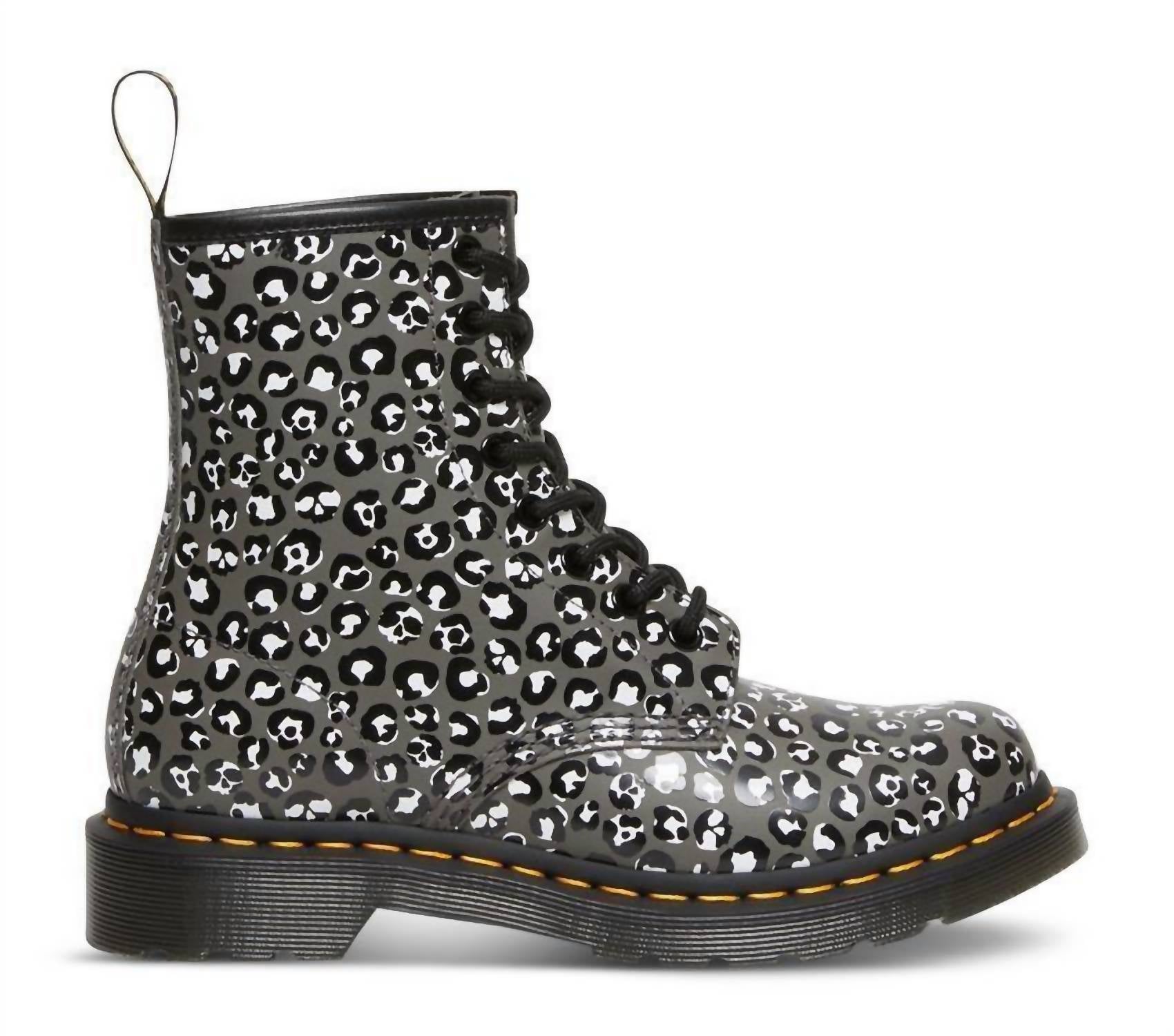 Полусапоги женские Dr. Martens, цвет gunmetal loud leopard smooth — фото 3