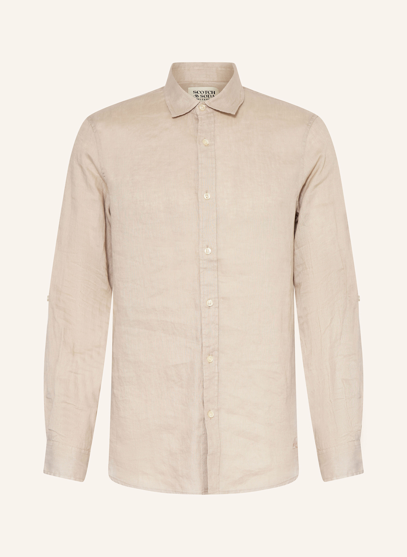 

Льняная рубашка, стандартный крой Scotch & Soda, бежевый