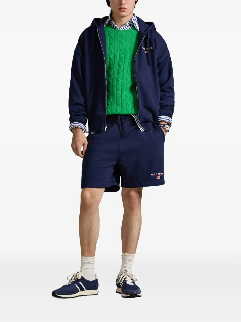 Спортивные шорты с кулиской и логотипом Polo Ralph Lauren, синий — фото 2